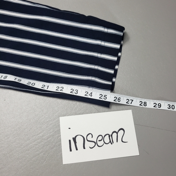 Ci sono navy blue and white striped ankle pants women's size medium - Picture 13 of 14